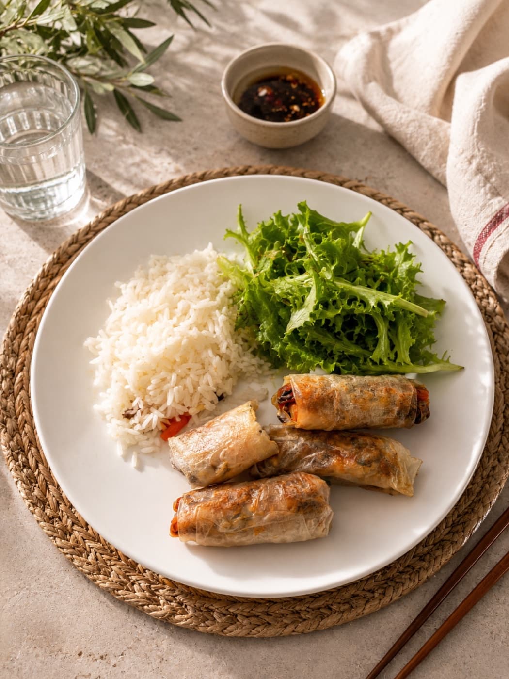 Baked Vegetable Spring Rolls