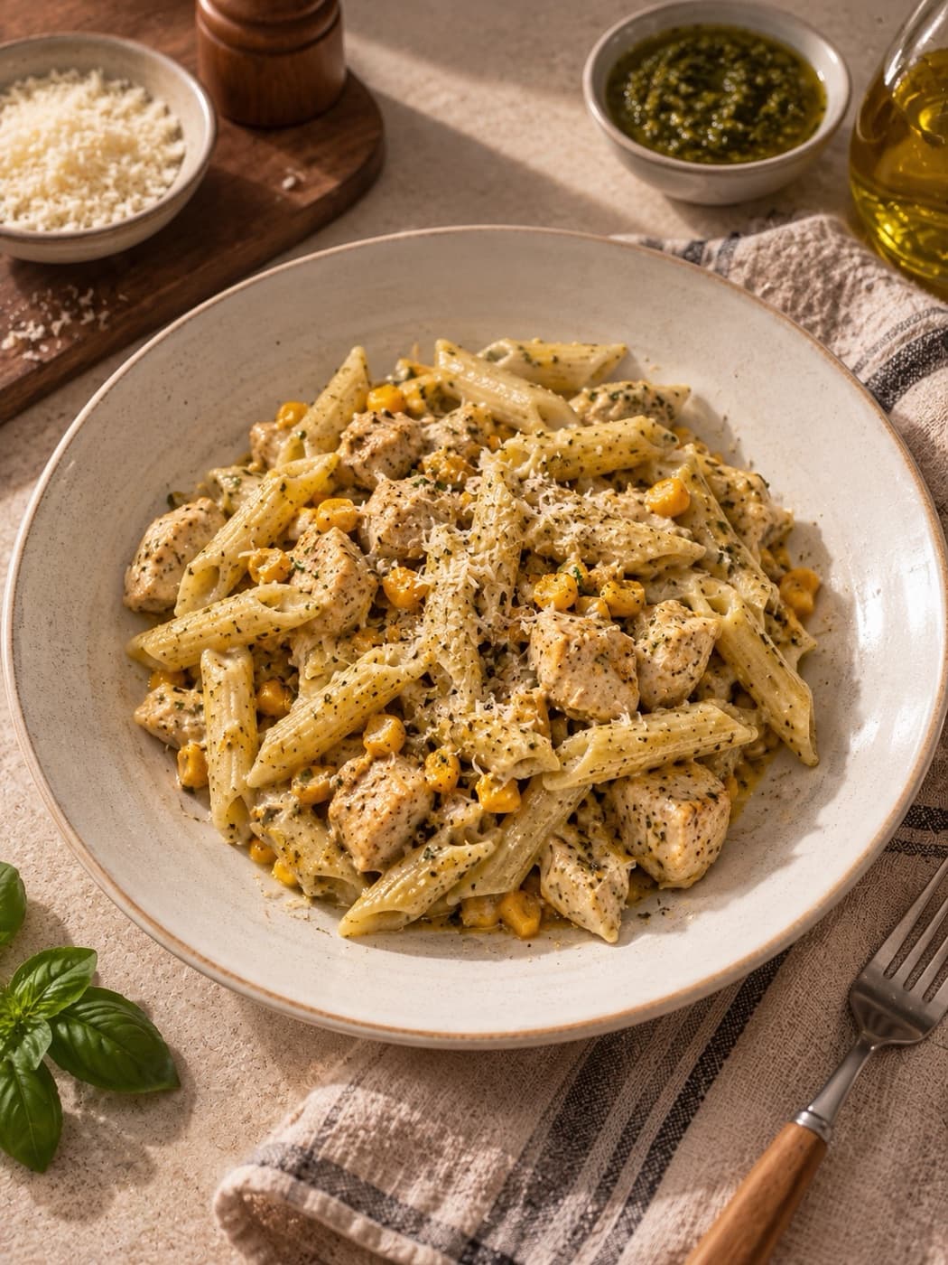 Creamy Pesto Chicken Pasta