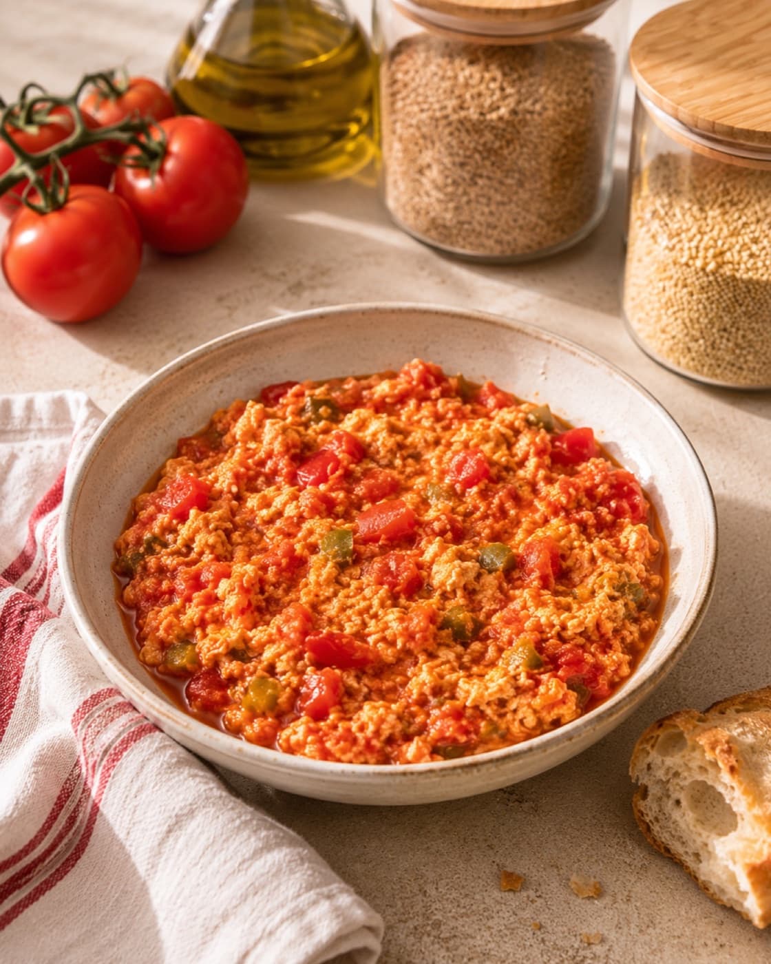 Menemen — Turkish Eggs with Tomato and Pepper