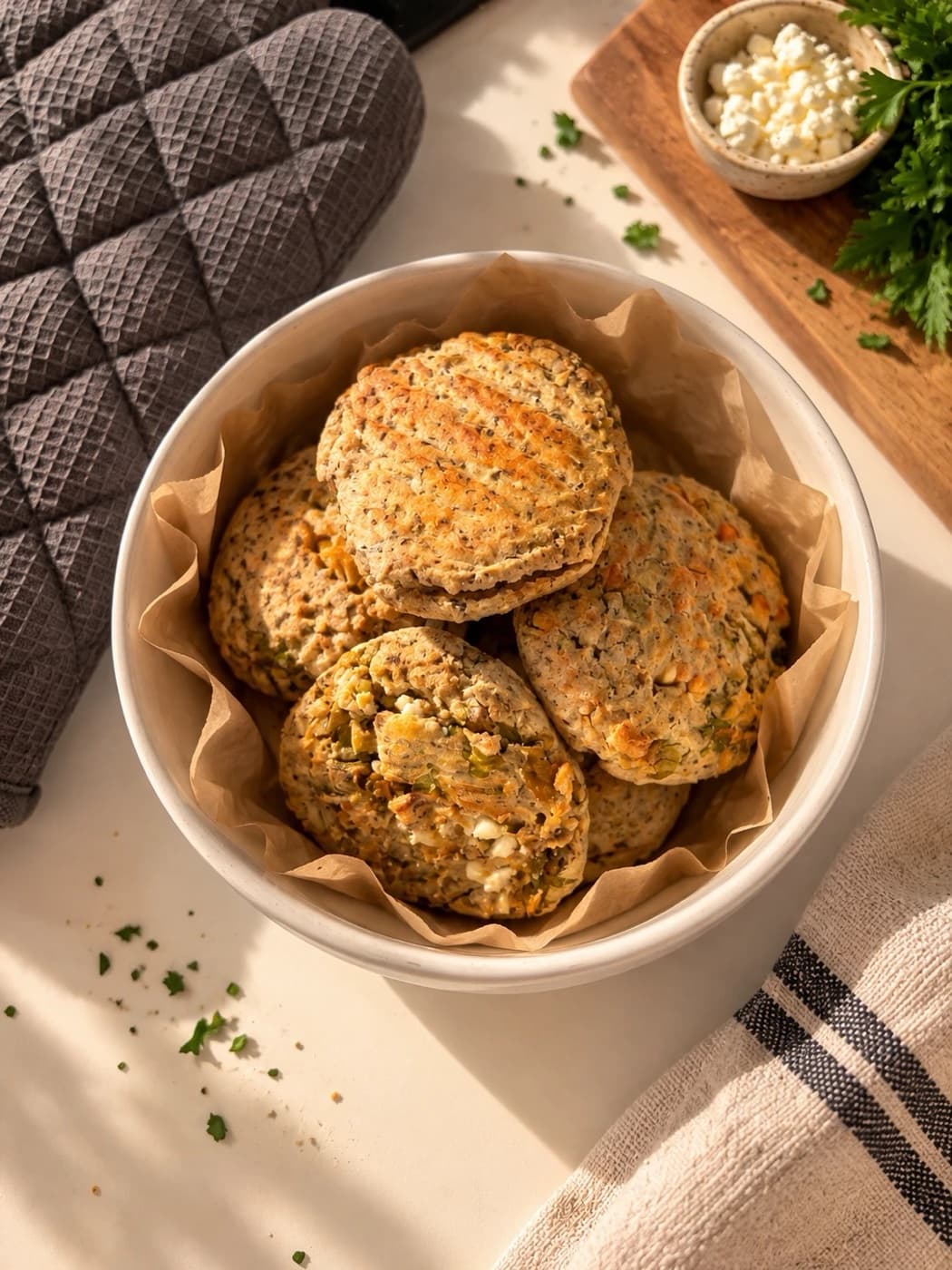 Gluten-Free Lentil and Feta Savory Buns