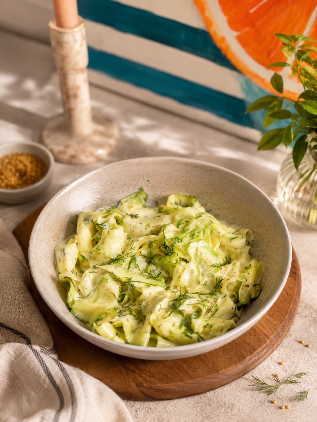 Raw Zucchini & Cucumber Salad