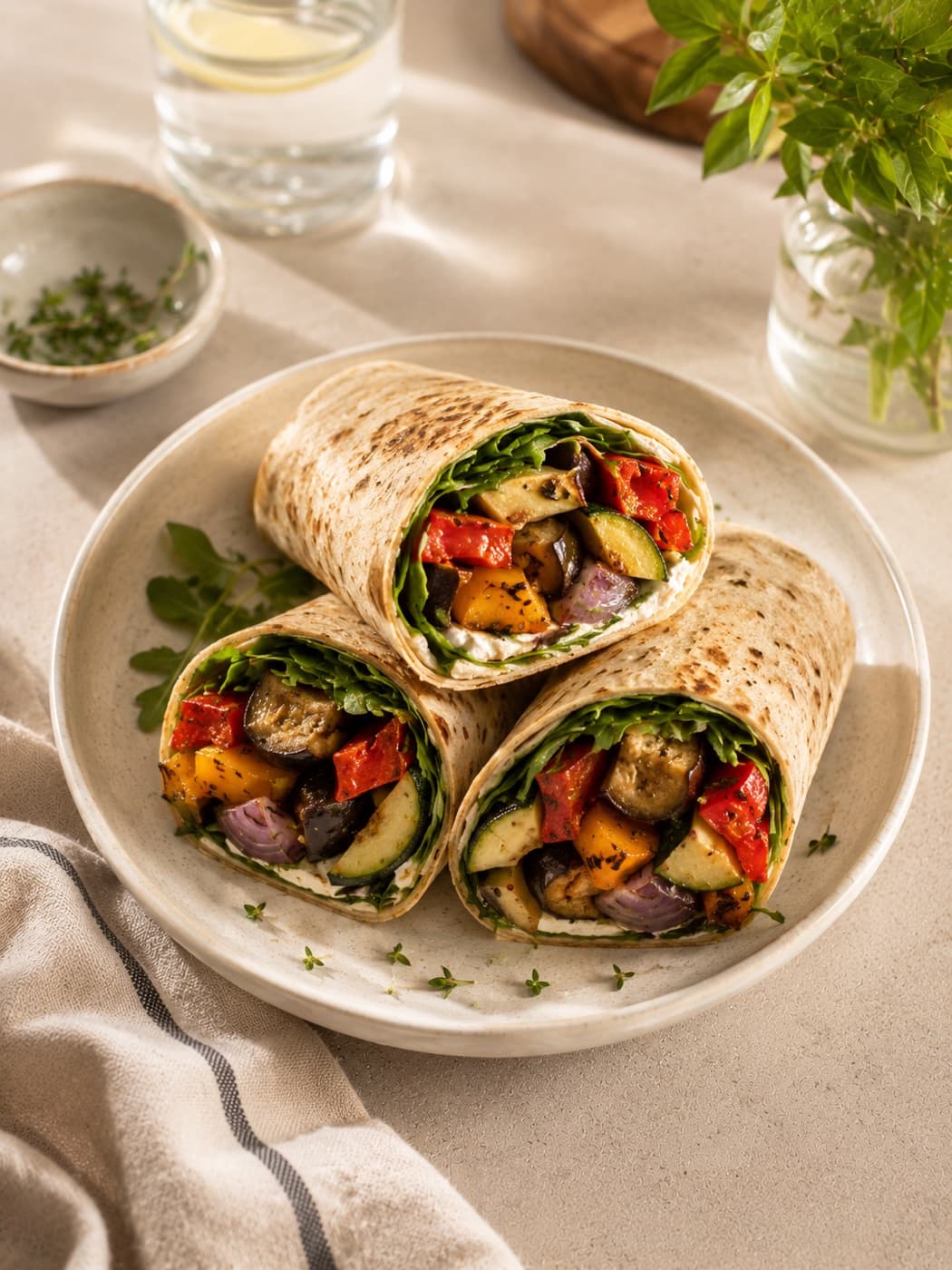 Roasted Veggie Wraps